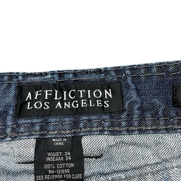 AFFLICTION Cooper relaxed Boot Jeans Size 34 - Picture 10 of 10